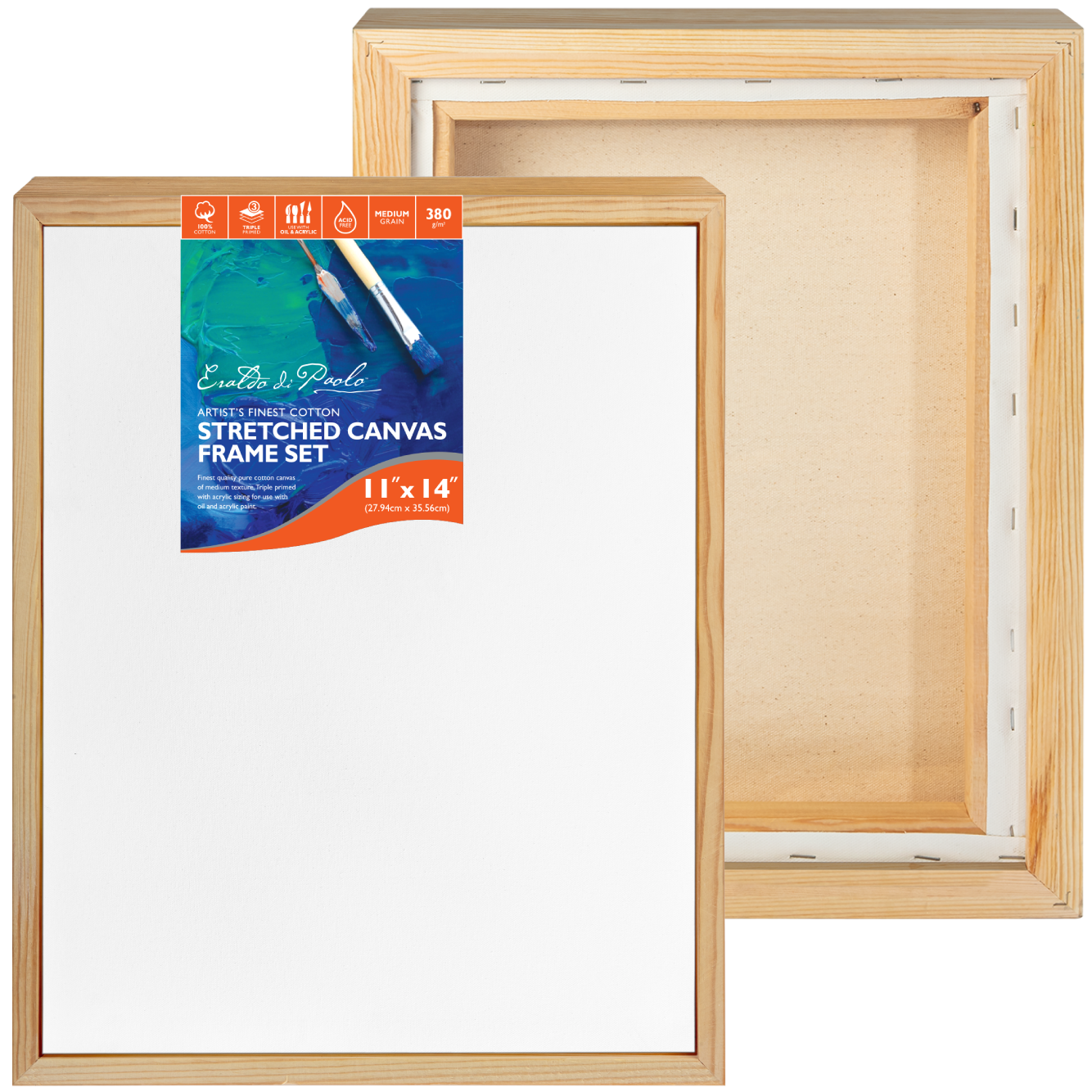 Antique White 11 x 14 Inches Eraldo di Paolo Stretched Canvas with Wooden Frame Gallery Wrapped Stretched Canvas With Wooden Frame