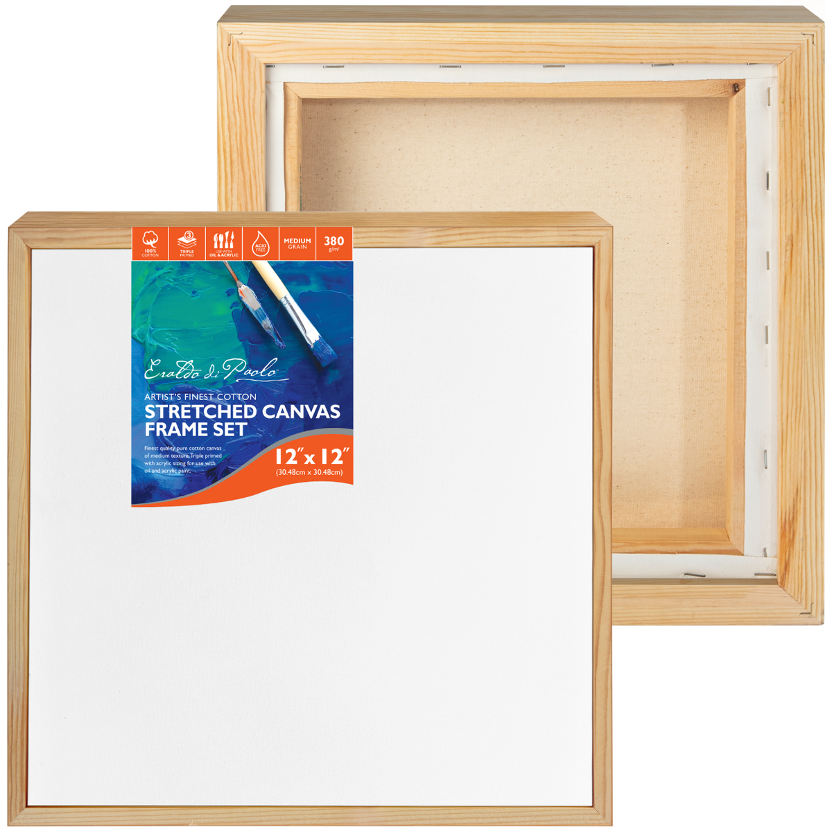 Bisque 12 x 12 Inches Eraldo di Paolo Stretched Canvas with Wood Frame Gallery Wrapped Stretched Canvas With Wooden Frame