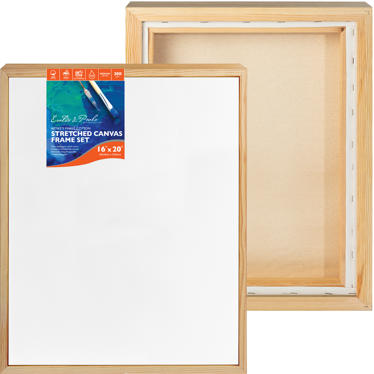 Antique White 16 x 20 Inches Eraldo di Paolo Stretched Canvas with Wood Frame Gallery Wrapped Stretched Canvas With Wooden Frame
