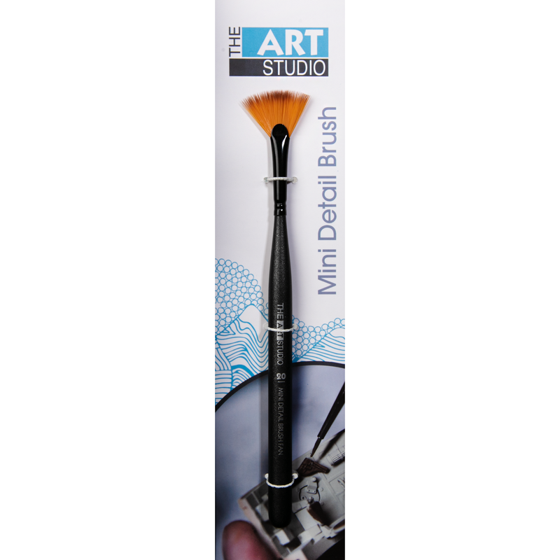 Light Gray The Art Studio Mini Detail Brush Fan 20 Brushes