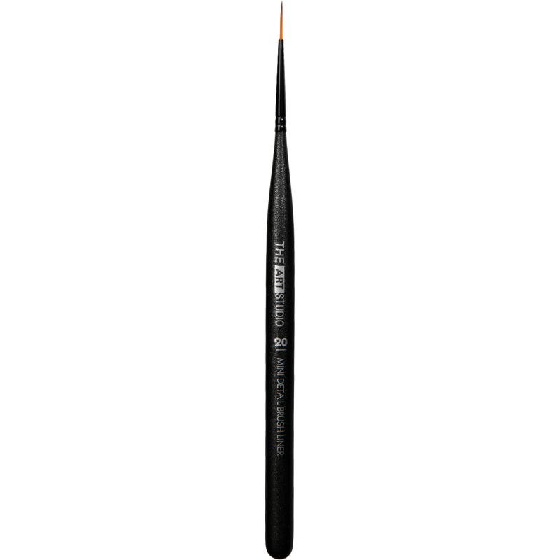 Black The Art Studio Mini Detail Brush Liner 20 Brushes