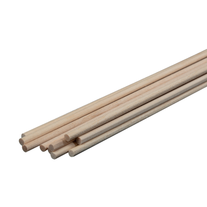 Rosy Brown Art Star Round 3mm Wooden Dowel 30 x 0.3cm 10 Pieces Kids Craft Basics