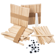 Wheat Art Star Natural Wooden Craft Sticks 150 Pieces Kids Craft Basics