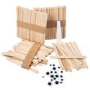 Wheat Art Star Natural Wooden Craft Sticks 150 Pieces Kids Craft Basics