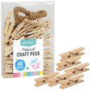 Tan Art Star Natural Craft Pegs 4.8 x 0.7cm 48 Pieces Kids Craft Basics