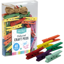 Gray Art Star Coloured Craft Pegs 4.8 x 0.7cm 48 Pack Kids Craft Basics