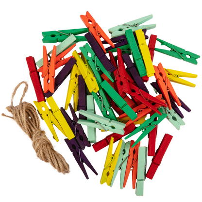 Dark Slate Gray Art Star Coloured Craft Pegs 4.8 x 0.7cm 48 Pack Kids Craft Basics