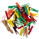Dark Slate Gray Art Star Coloured Craft Pegs 4.8 x 0.7cm 48 Pack Kids Craft Basics
