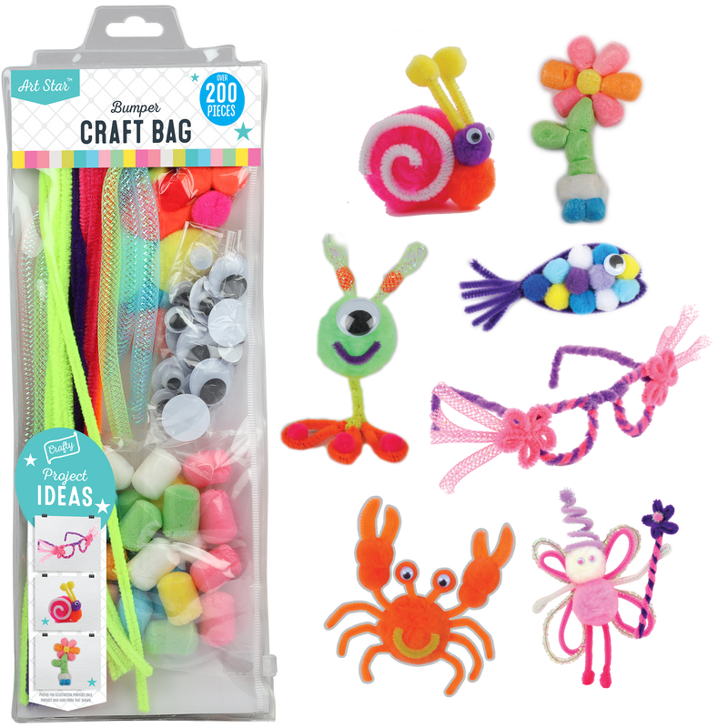 Gray Art Star Kids Neon Bumper Craft Bag Craft Basics