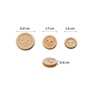 Tan Teacher's Choice Natural Wooden Buttons Assorted Sizes 100 Pieces Kids Craft Basics