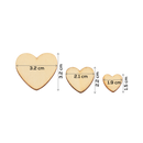 Wheat Art Star Assorted Size Wooden 120 Pack Hearts Kids Craft Basics