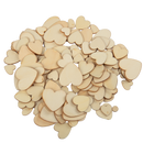 Tan Art Star Assorted Size Wooden 120 Pack Hearts Kids Craft Basics