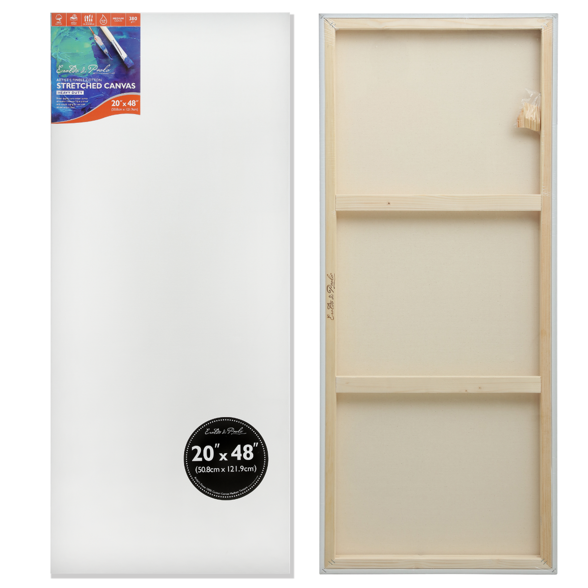 Light Gray 20 x 48 inches Eraldo di Paolo Gallery Wrapped Stretched Canvas Gallery Wrapped Stretched Canvas