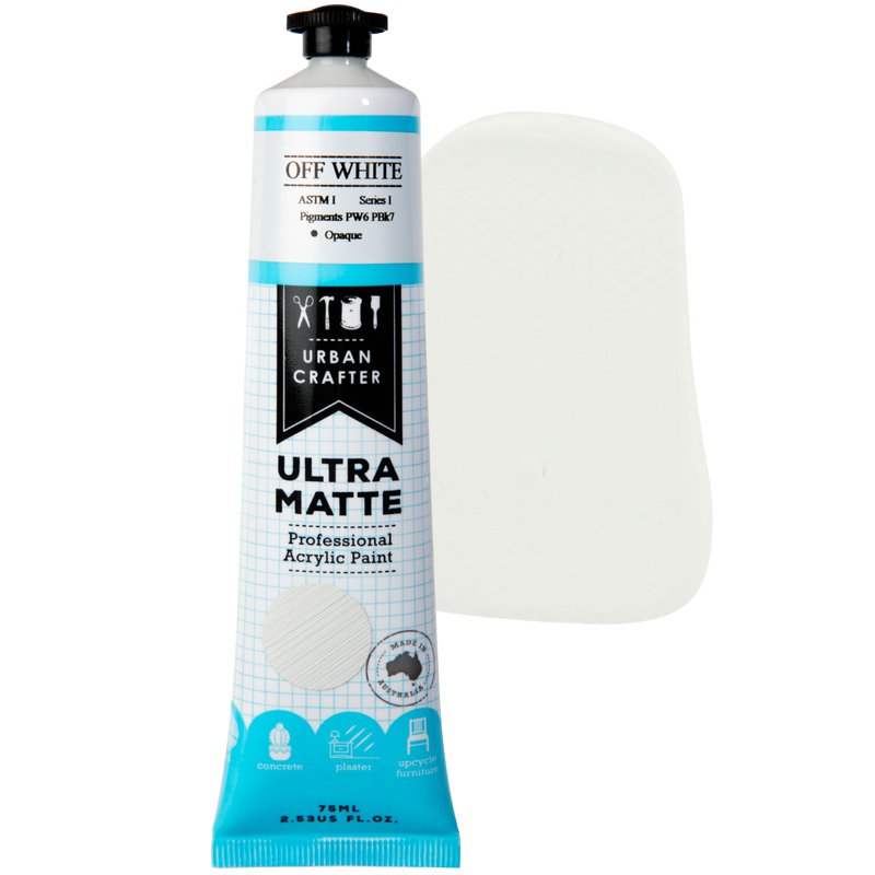 Dark Cyan Urban Crafter Ultra Matte Acrylic Paint Off White S1 ASTM1 75ml Acrylic Paints