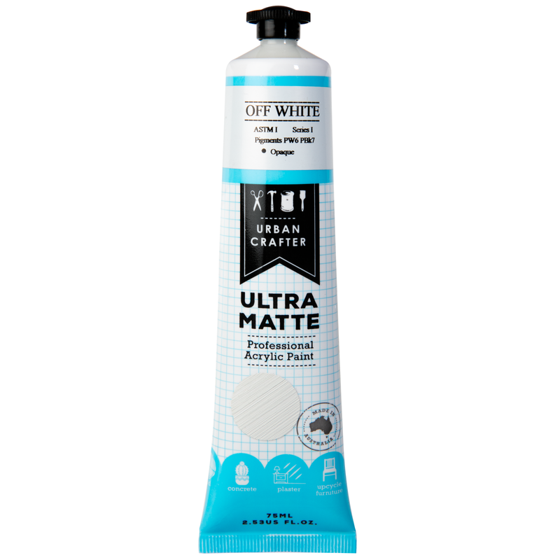 Dark Cyan Urban Crafter Ultra Matte Acrylic Paint Off White S1 ASTM1 75ml Acrylic Paints
