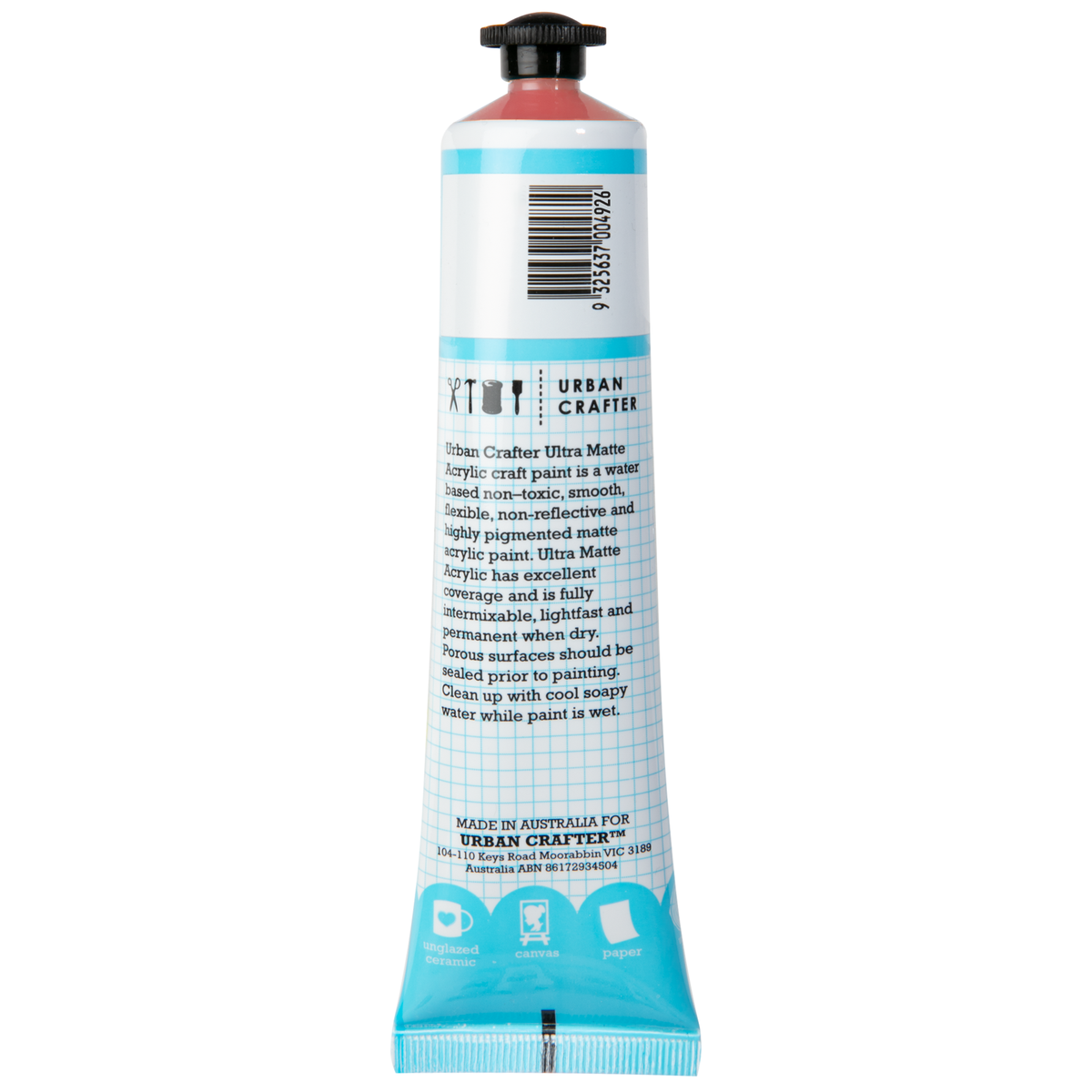 Light Gray Urban Crafter Ultra Matte Acrylic Paint Transparent S1 ASTM2 Chilli 75ml Acrylic Paints