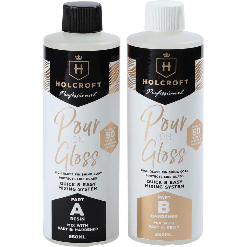 Light Gray Holcroft Pour On Gloss Resin Art Varnish Kit 500ml Acrylic Paints