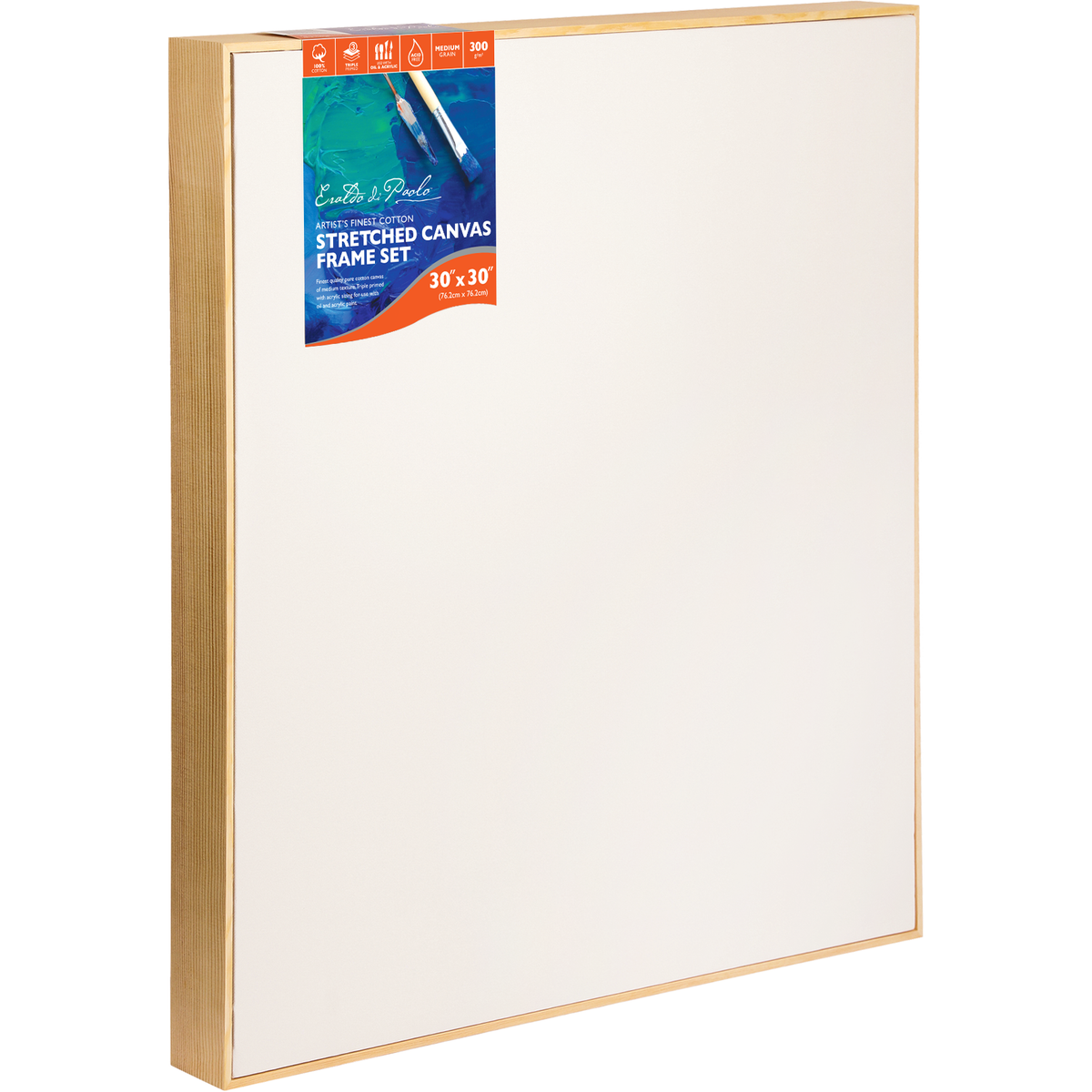 Beige 30 x 30 inches Eraldo di Paolo Stretched Canvas with Wood Frame Gallery Wrapped Stretched Canvas With Wooden Frame