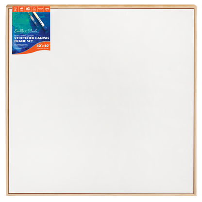 White Smoke 40 x 40 inches Eraldo di Paolo Stretched Canvas with Wood Frame Gallery Wrapped Stretched Canvas With Wooden Frame