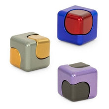 White Smoke Keycraft Metallic Spin Cube Fidget Toys