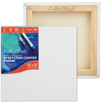 Light Gray Eraldo di Paolo 12 x 12in Gallery Wrapped Stretched Canvas Gallery Wrapped Stretched Canvas