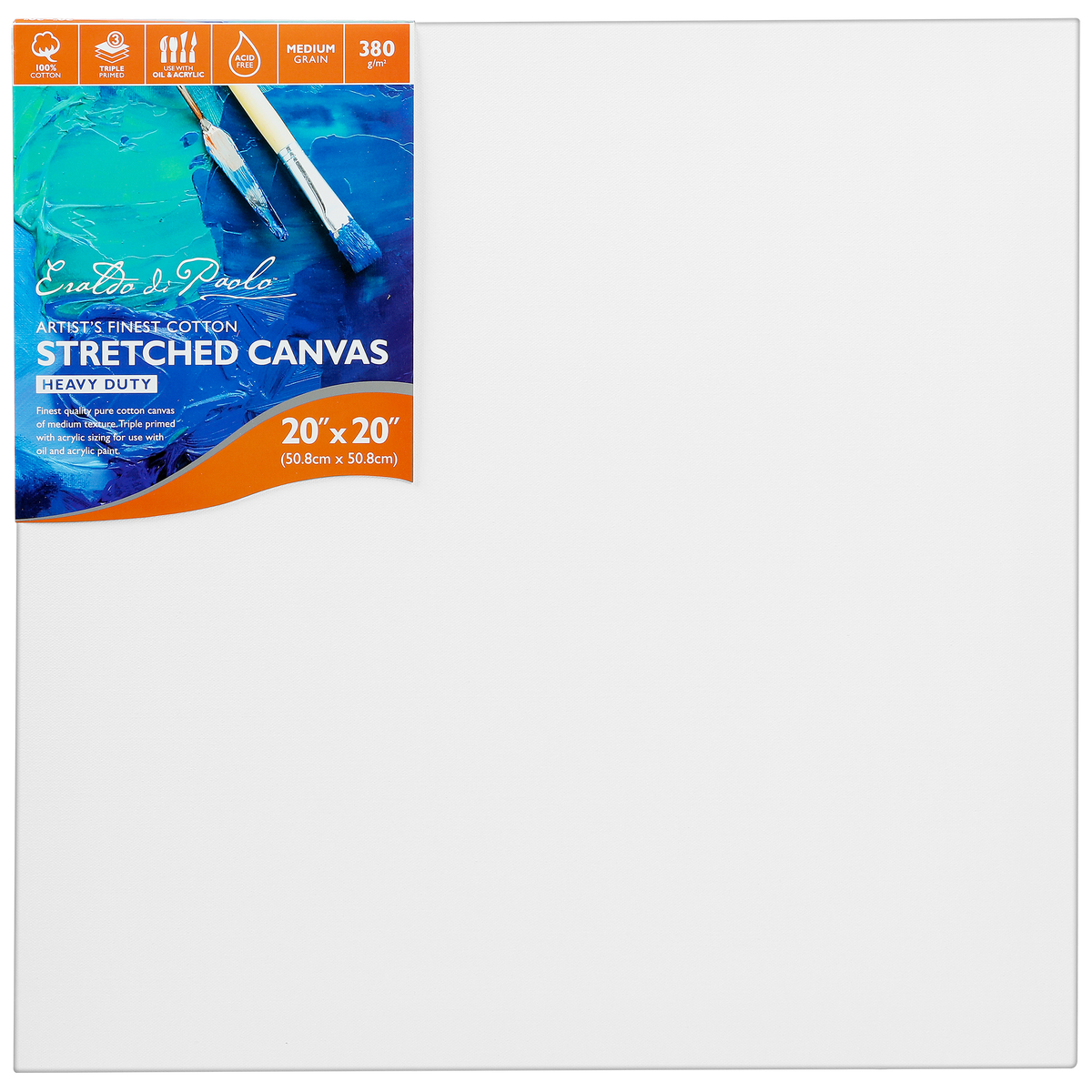 White Smoke 20 x 20 inches Eraldo di Paolo Gallery Wrapped Stretched Canvas Gallery Wrapped Stretched Canvas