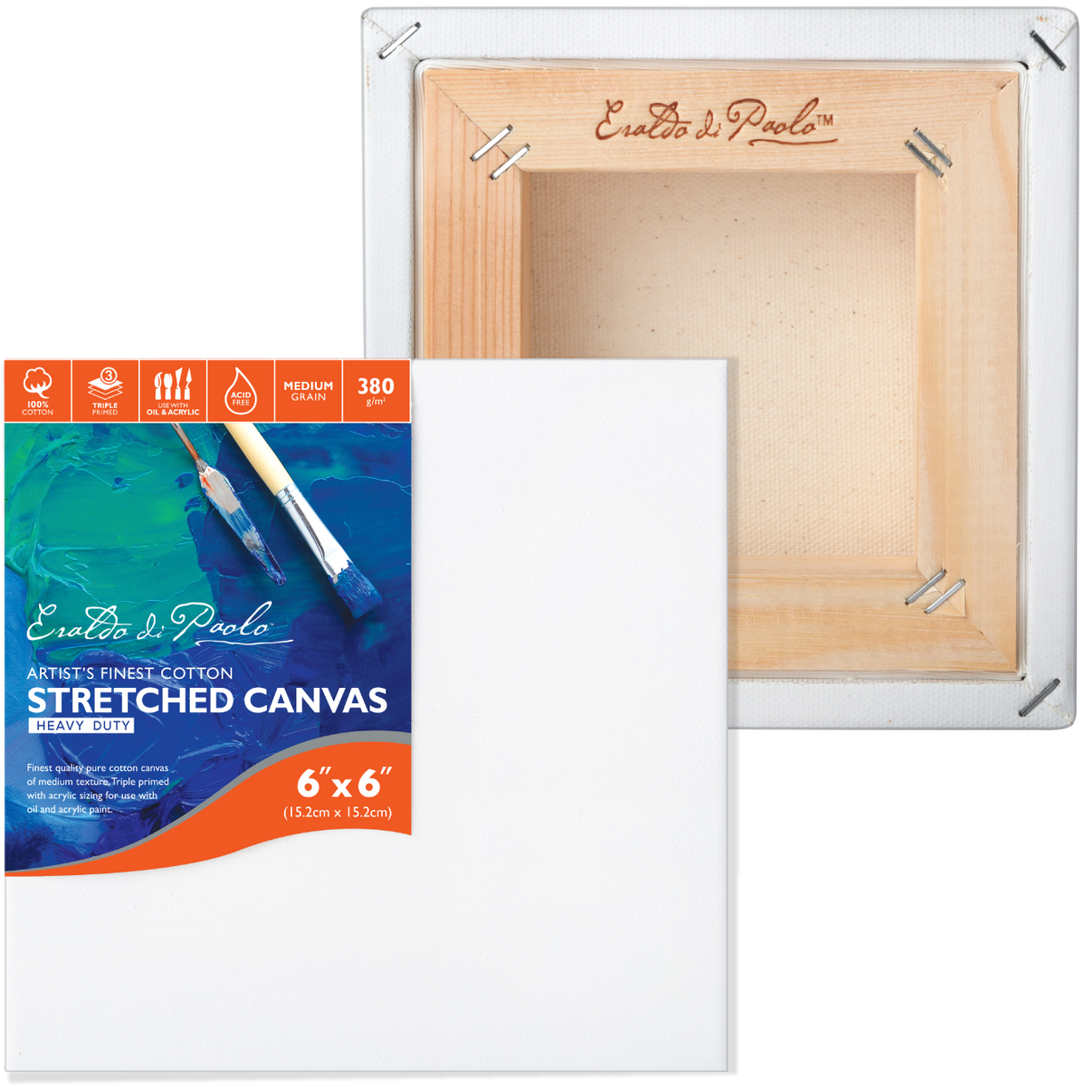 Antique White Eraldo di Paolo 6 x 6in Gallery Wrapped Stretched Canvas Gallery Wrapped Stretched Canvas