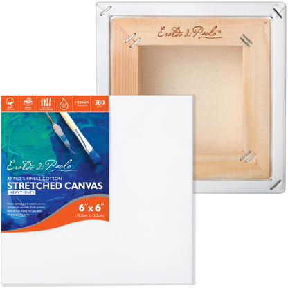 Antique White Eraldo di Paolo 6 x 6in Gallery Wrapped Stretched Canvas Gallery Wrapped Stretched Canvas