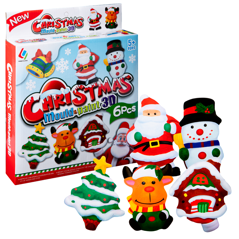 Dark Slate Gray Mould & Paint - Christmas 3D Kids Activities