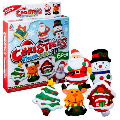 Dark Slate Gray Mould & Paint - Christmas 3D Kids Activities