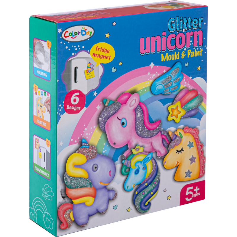 Dark Gray Mould & Paint - Glitter Unicorns Kids Activities