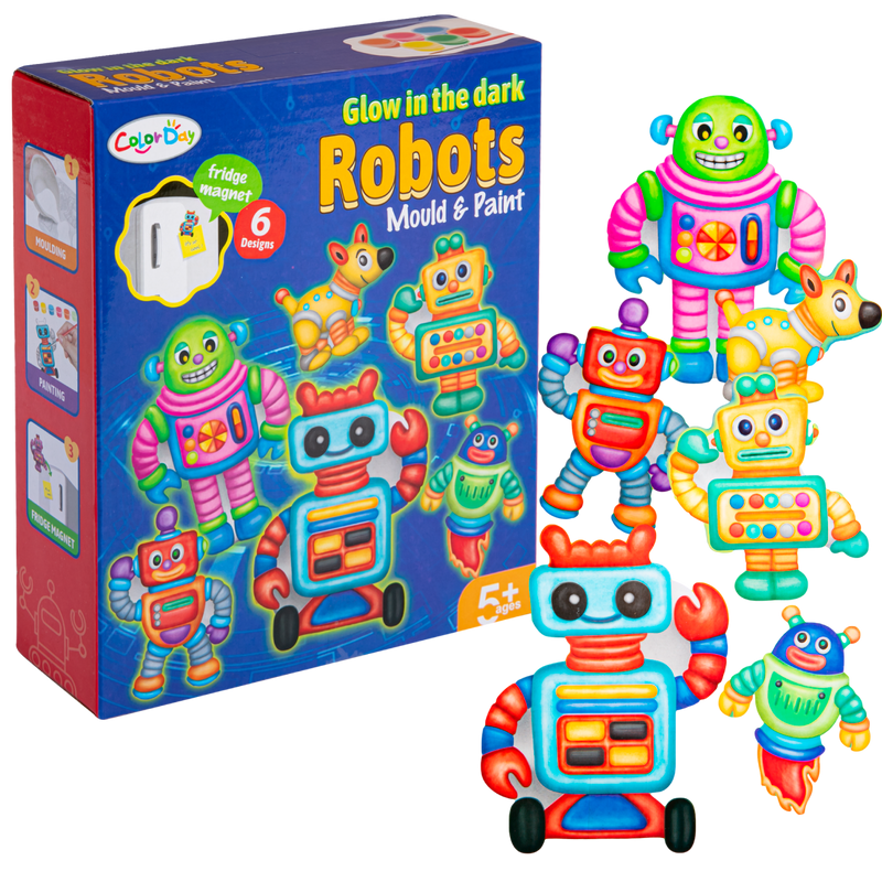 Dark Cyan Mould & Paint - Robots Kids Activities