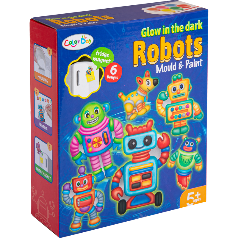 Dark Salmon Mould & Paint - Robots Kids Activities