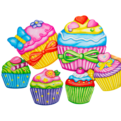 Dark Cyan Mould & Paint - Cupcakes Kids Activities