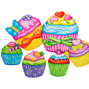 Dark Cyan Mould & Paint - Cupcakes Kids Activities
