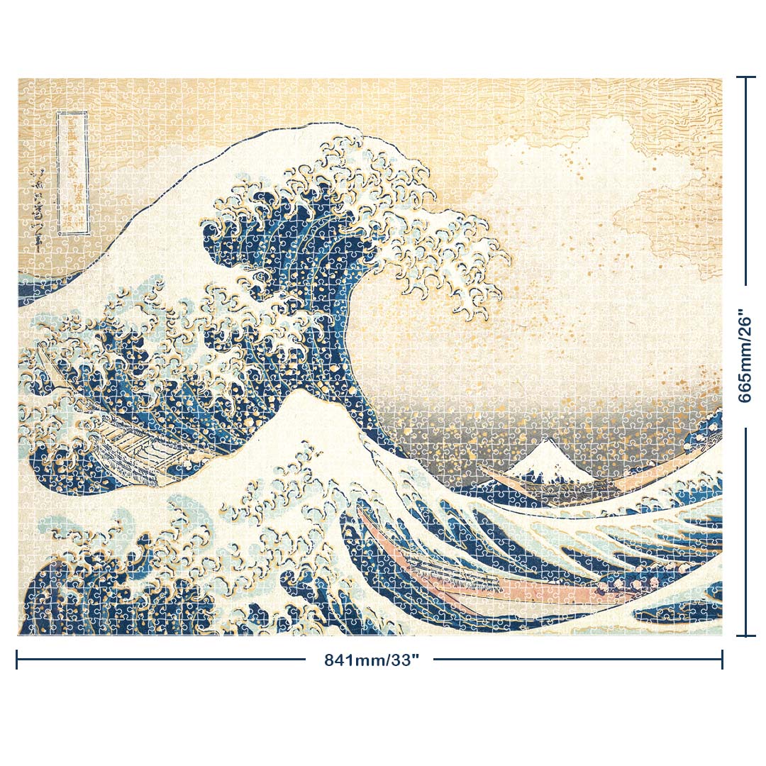 Seashell Artist Series 1500 Piece Jigsaw Puzzle - The Great Wave by Katsushika Hokusai Puzzles