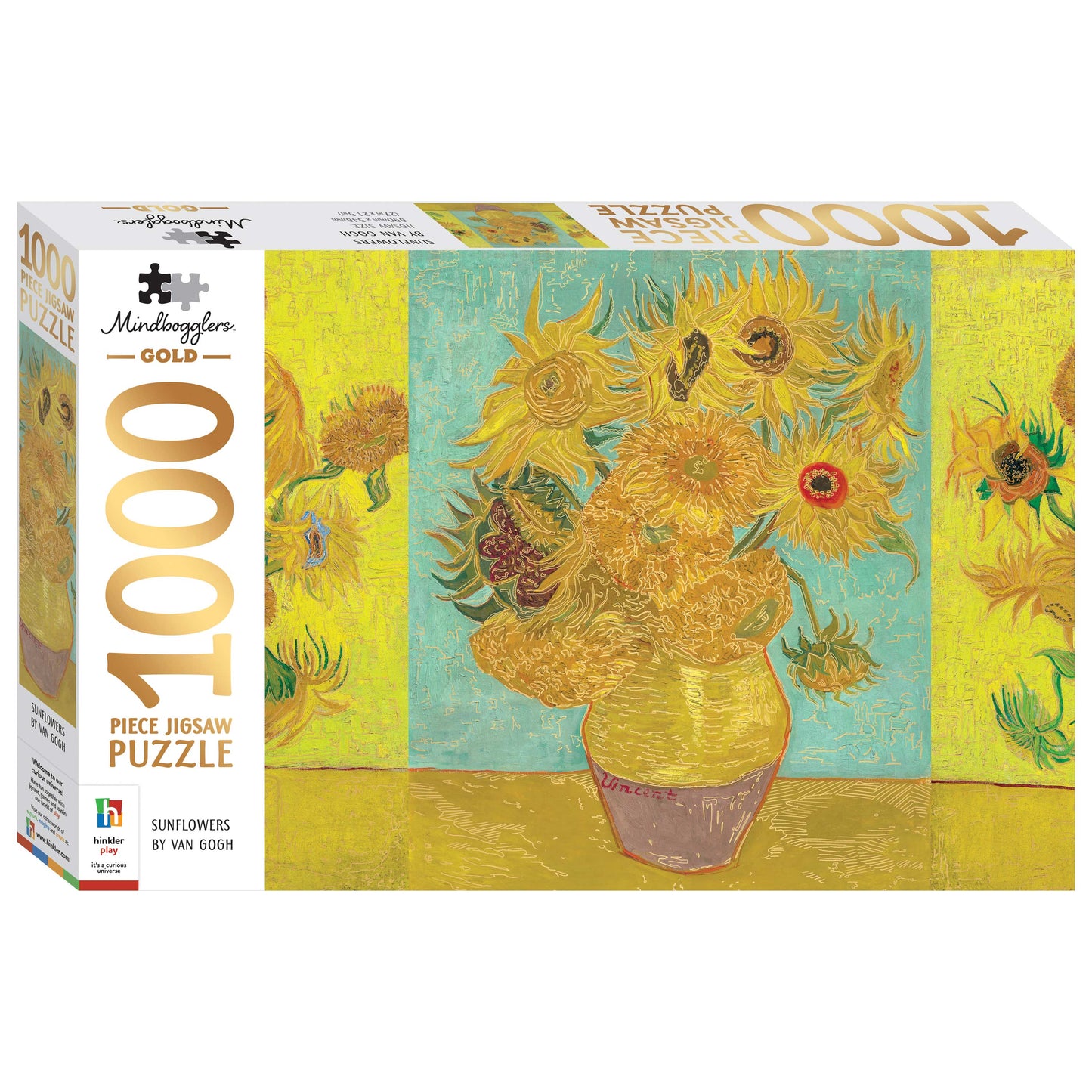 Goldenrod Artist Series 1000 Piece Jigsaw Puzzle - Sunflowers by Van Gogh Puzzles