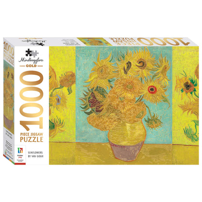 Goldenrod Artist Series 1000 Piece Jigsaw Puzzle - Sunflowers by Van Gogh Puzzles
