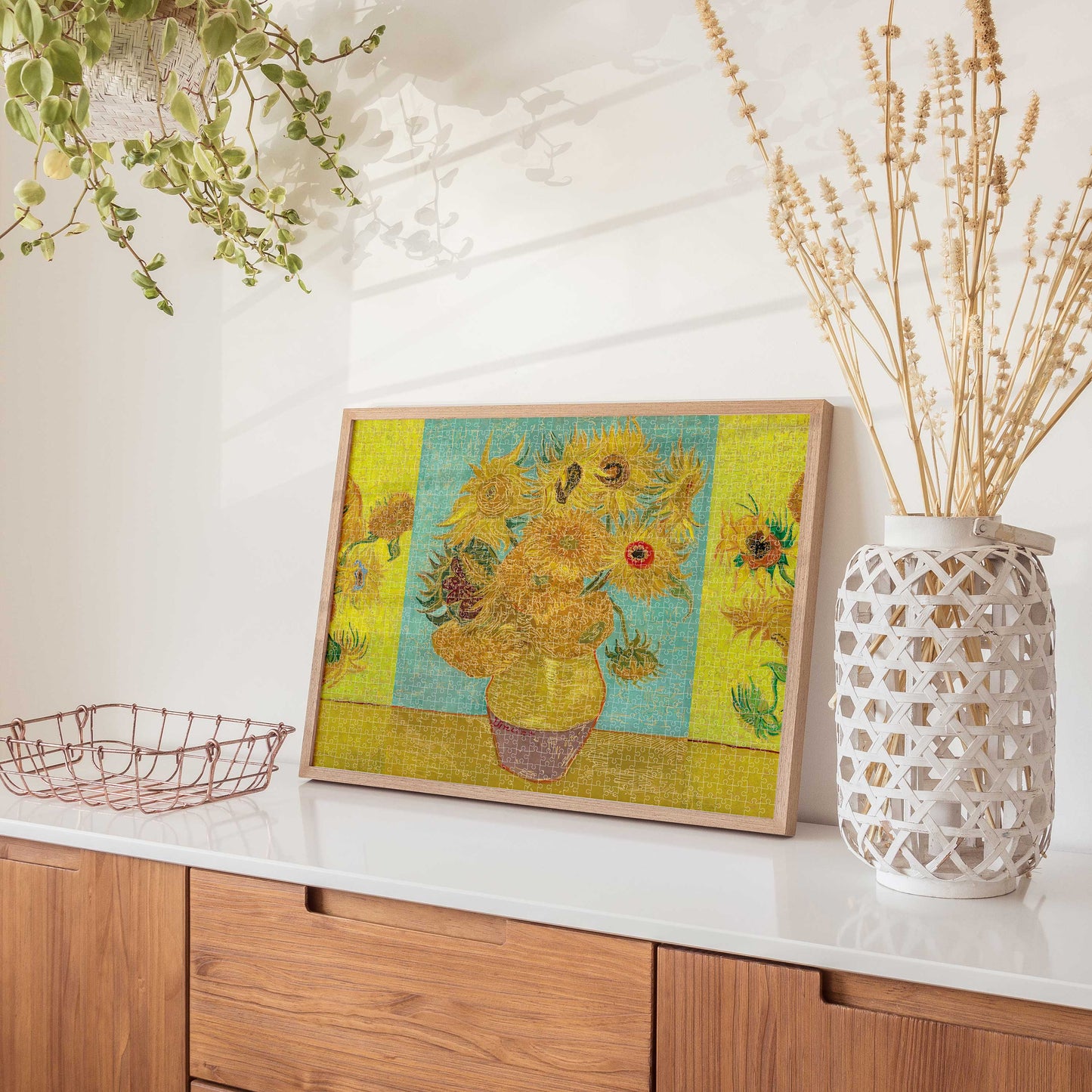 Gray Artist Series 1000 Piece Jigsaw Puzzle - Sunflowers by Van Gogh Puzzles