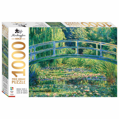 White Smoke Artist Series 1000 Piece Jigsaw Puzzle - Bridge Water Lilies by Monet Puzzles