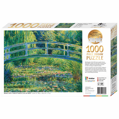 White Smoke Artist Series 1000 Piece Jigsaw Puzzle - Bridge Water Lilies by Monet Puzzles