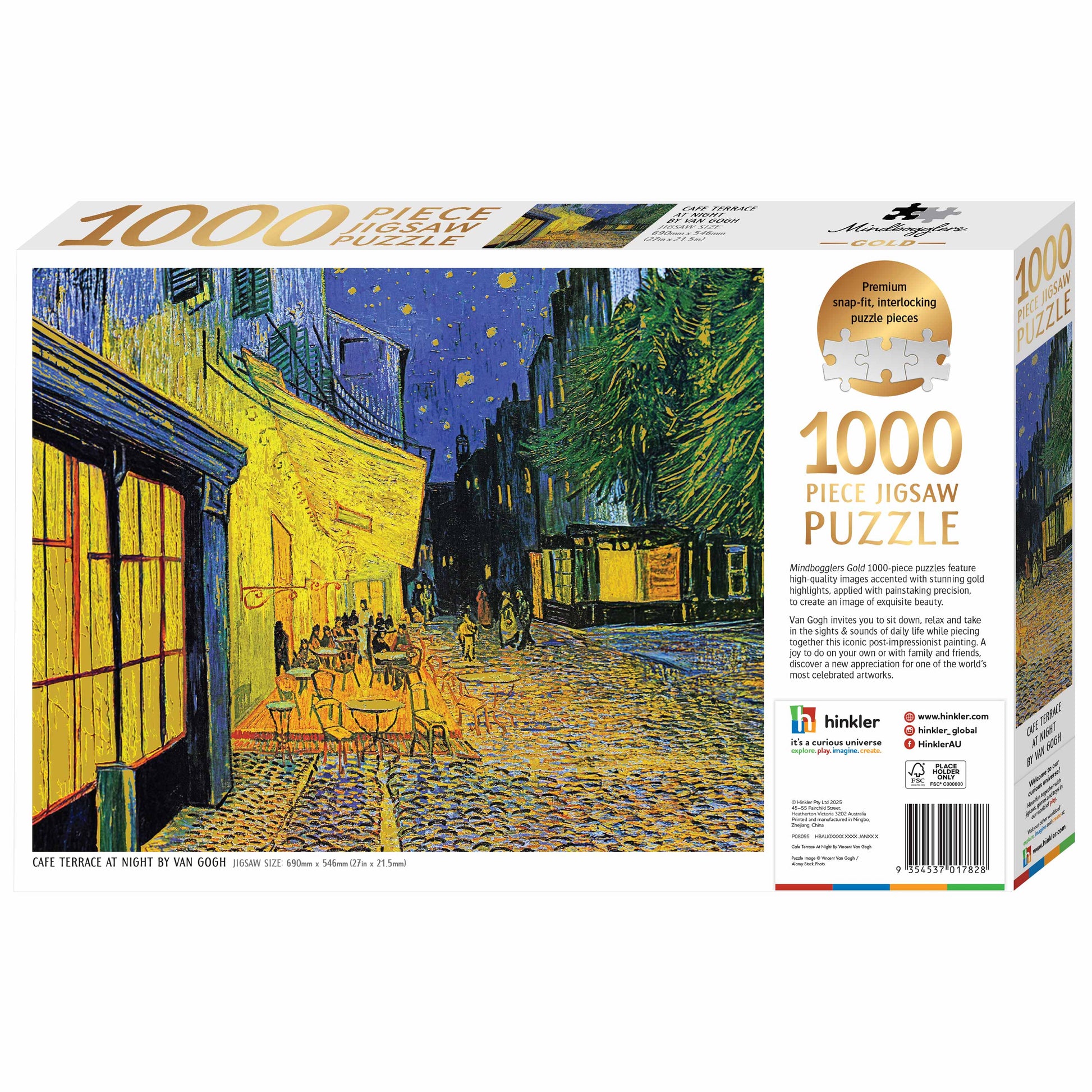 White Smoke Artist Series 1000 Piece Jigsaw Puzzle - Café Terrace by Van Gogh Puzzles