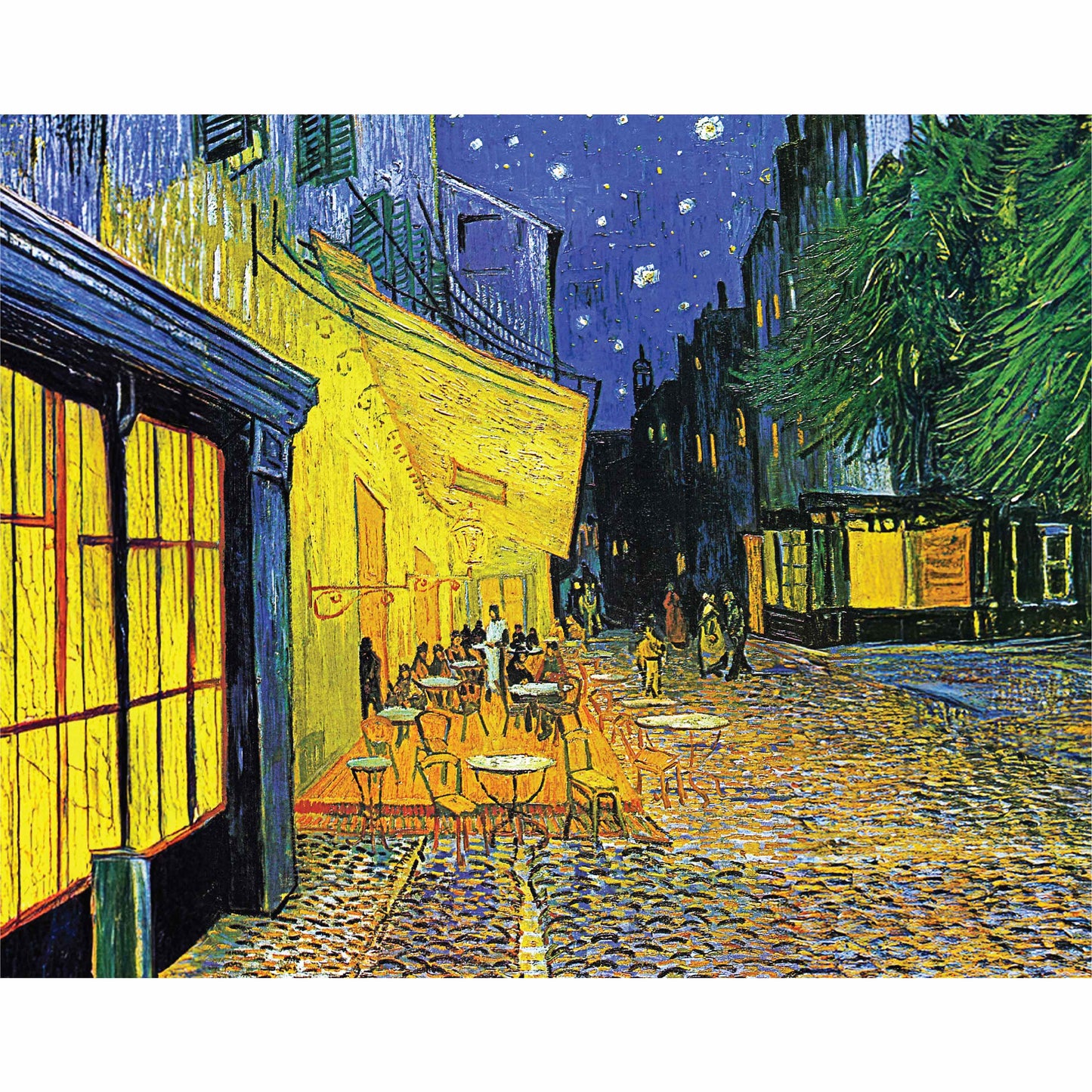 Dim Gray Artist Series 1000 Piece Jigsaw Puzzle - Café Terrace by Van Gogh Puzzles