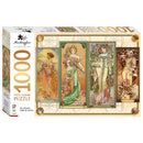 Rosy Brown Artist Series 1000 Piece Jigsaw Puzzle - The Seasons by Alphonse Mucha Puzzles