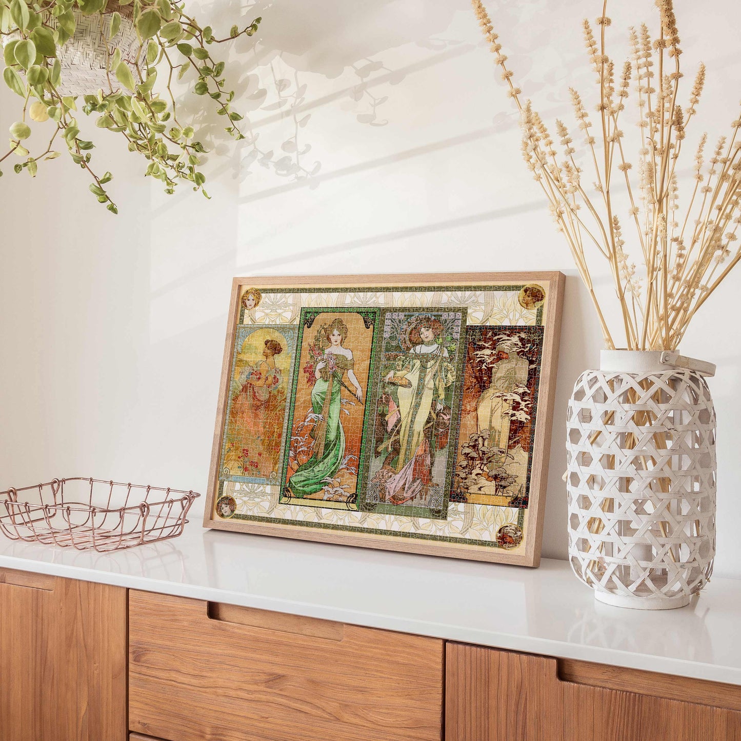 Gray Artist Series 1000 Piece Jigsaw Puzzle - The Seasons by Alphonse Mucha Puzzles