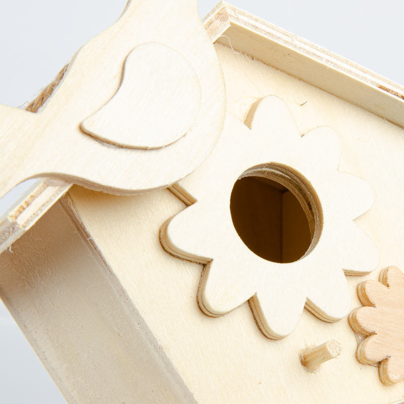Beige Art Star Paint Your Own Wooden Birdhouse Kids Craft Kits