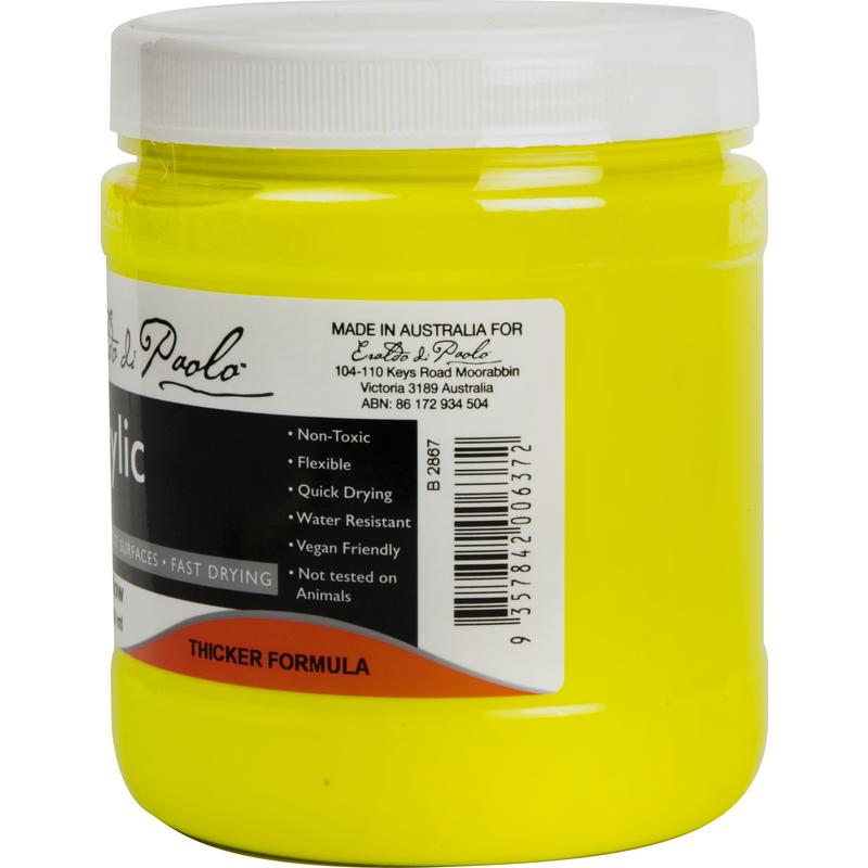 Light Gray Eraldo UV Glow (Neon) Acrylic Paint 500ml Yellow Acrylic Paints