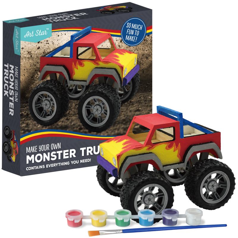 Dark Slate Gray Art Star Build and Paint Your Own Monster Truck Kids Craft Kits