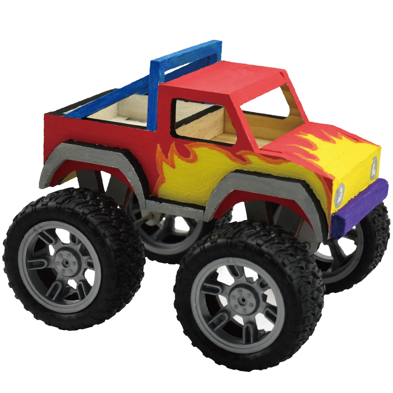 Dark Slate Gray Art Star Build and Paint Your Own Monster Truck Kids Craft Kits