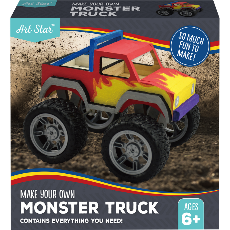 Dark Slate Gray Art Star Build and Paint Your Own Monster Truck Kids Craft Kits